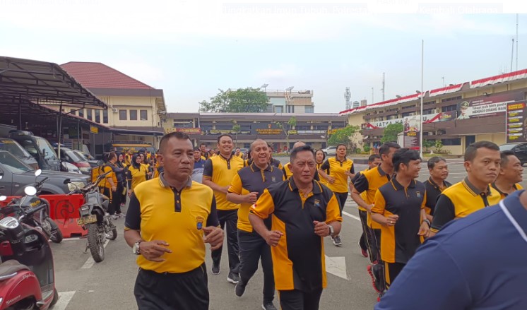  Tingkatkan Imun Tubuh, Polrestabes Medan Kembali Olahraga Bersama