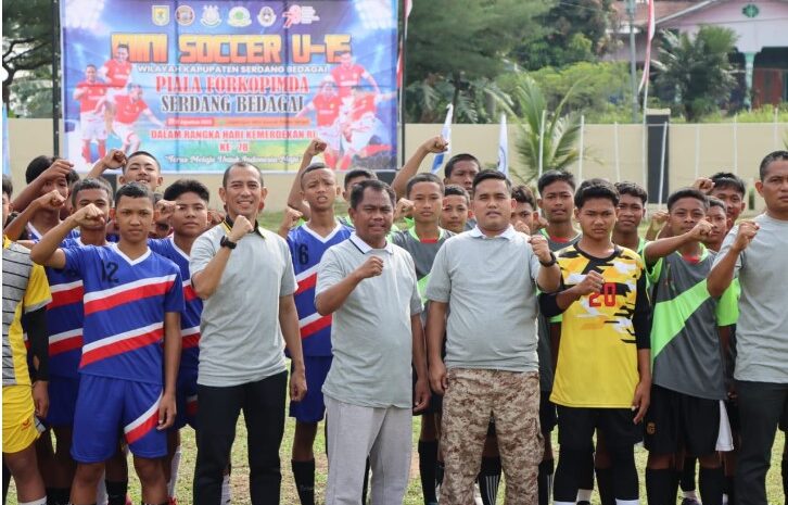  Buka Turnamen Mini Soccer U-15, Bupati Sergai Tekankan Pentingnya Sportivitas