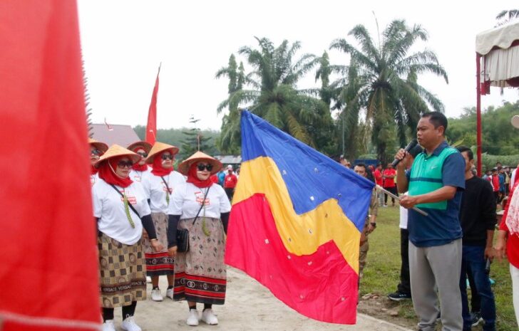  Gerak Jalan dan Senam Bersama Meriahkan HUT Ke-78 RI di Dolok Masihul