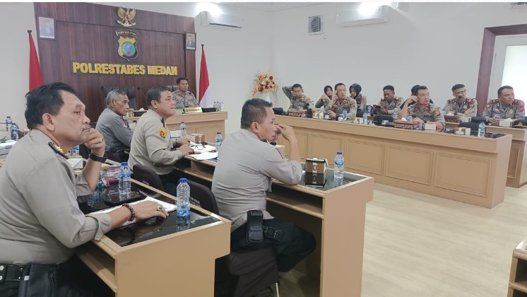  Wakapolrestabes Medan Pimpin Rapat Internal Persiapan Kunjungan Presiden Joko Widodo