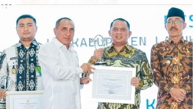 Bupati Labuhanbatu Terima Penghargaan Kabupaten Layak Anak Tingkat Madya dari Gubsu