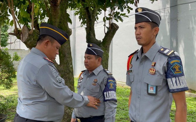  Kalapas Binjai Pimpin Apel Serah Terima Regu Jaga