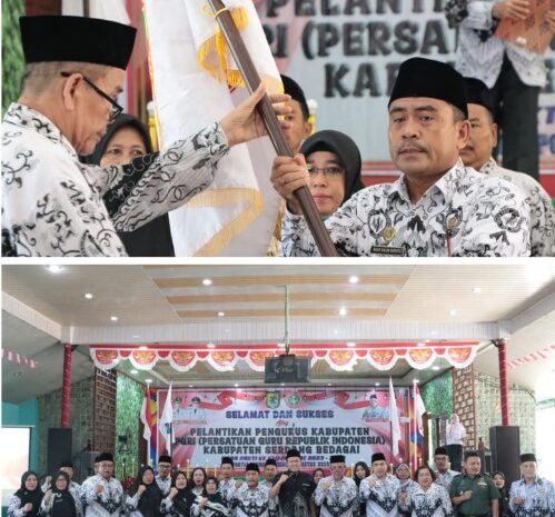  Di Pelantikan Pengurus Kabupaten PGRI Sergai, Wabup Harap Guru Terus Berinovasi