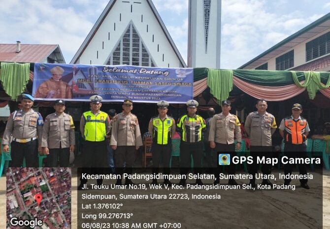 Minggu Kasih, Polres Padang Sidempuan Lakukan Sambang dan Patroli ke Gereja