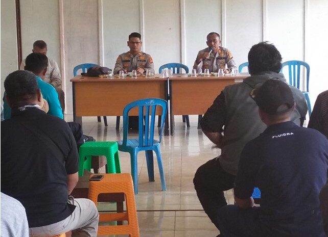  Kapolsek SS III Bersama Kapolsek Cempaka Gelar Rapat Koordinasi Cegah dan Tangani Kahurtla di PT LPI