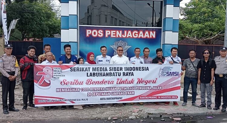  SMSI Labuhanbatu Gelar Baksos dan Bagikan 1000 Bendera Merah Putih