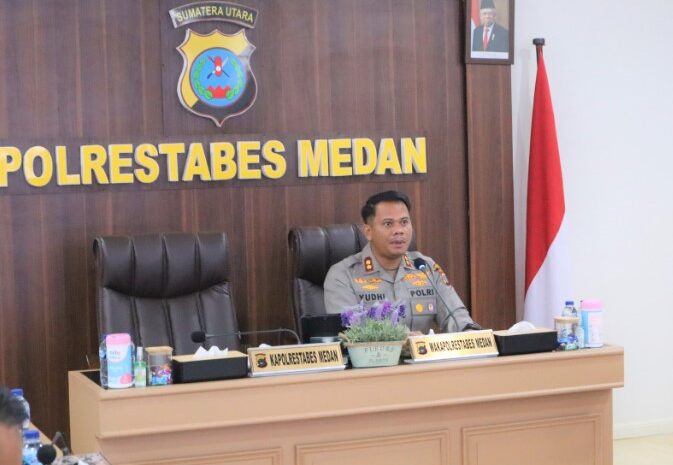  Presiden RI Datang ke Medan, Wakapolrestabes Medan Beri Arahan ke Perwira