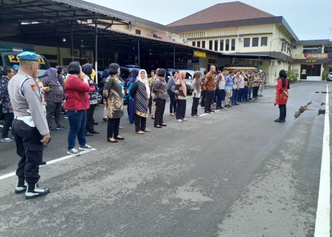  Tim Tirai Polrestabes Medan Gelar Apel Pengamanan Presiden Jokowi