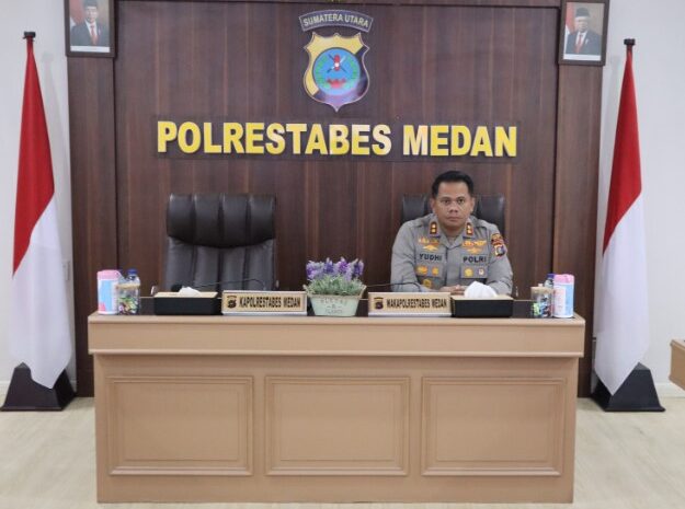  Wakapolrestabes Medan Gelar Latihan Pra Ops Zebra Toba 2023 Via Zoom