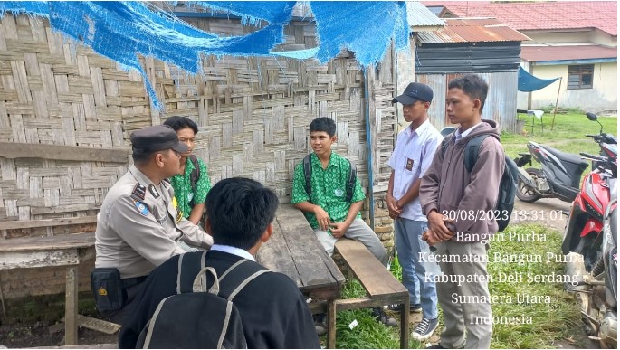  Antisipasi Tawuran Antar Pelajar, Polsek Bangun Purba Beri Imbauan Kepada Pelajar