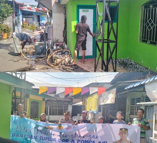  Kapolrestabes Medan Berikan Bantuan Sumur Bor kepada Warga Medan Amplas