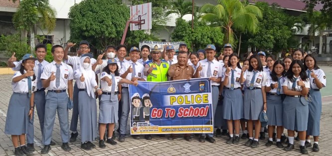 Ops Zebra Toba 2023, Satlantas Polrestabes Medan Sosialisasi ke Sekolah-Sekolah