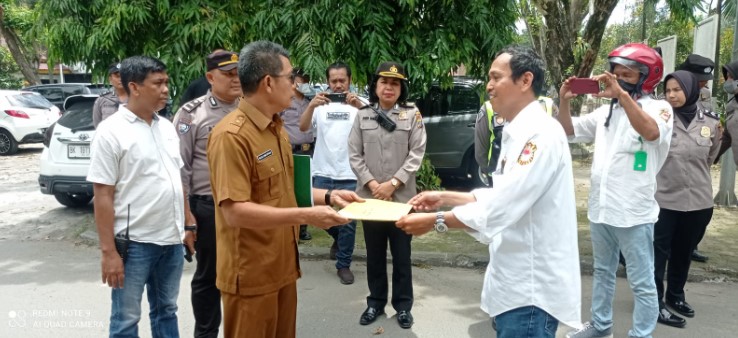  Kasi Humas Polrestabes Medan Kawal Unras DPC LSM Pakar