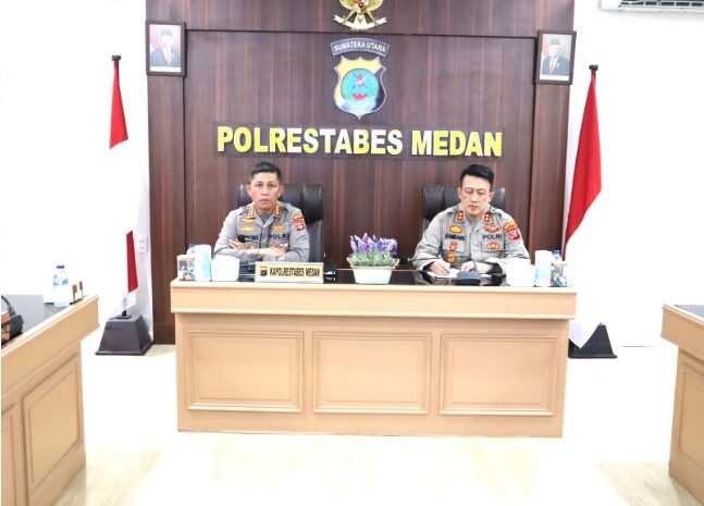  Kapolrestabes Medan Ikuti Rakor Perencanaan Kesiapan Operasi Mantap Brata Toba Tahun 2023-2024