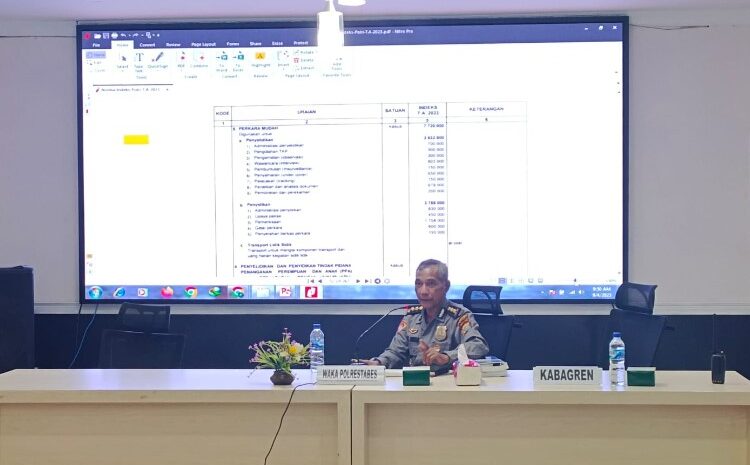  Polrestabes Medan Gelar Rapat Anev Penyerapan Anggaran Dipa 2023