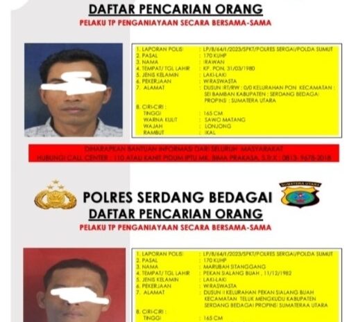 Polres Sergai Buru 2 DPO Kasus Penganiayaan