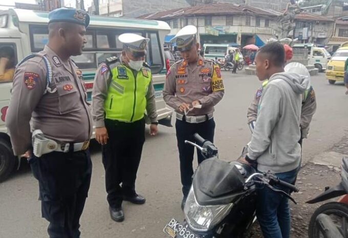 Hari Pertama Operasi Zebra Tahun 2023, Satlantas Polres Karo Tindak Puluhan Pelanggaran