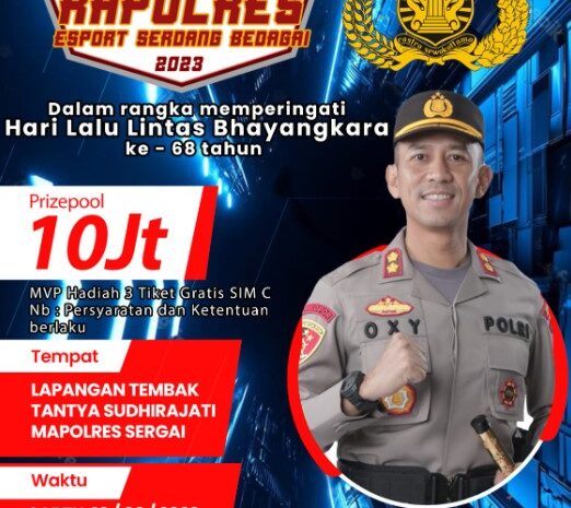  Hari Laulintas Ke-68, Polres Sergai Akan Gelar Turnament Esport