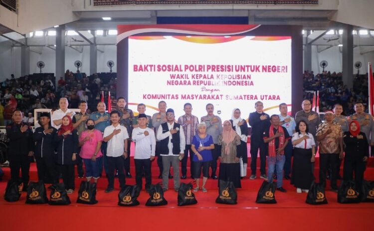  Wakapolri dan Kapolda Sumut Gelar Bakti Sosial Bagikan 5.000 Paket Sembako