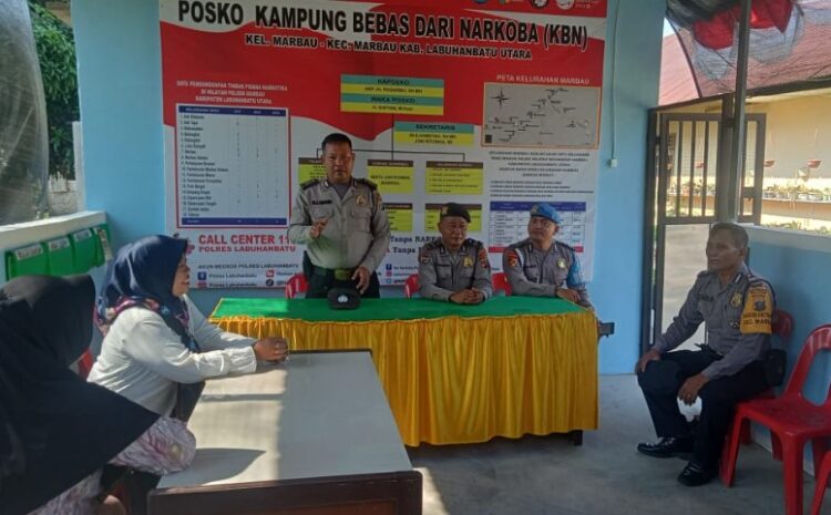  Polsek Merbau Sosialisasikan Bahaya Narkoba di Posko KBN