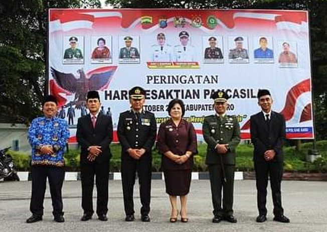  Forkopimda Gelar Upacara Hari Kesaktian Pancasila di Kantor Bupati Karo