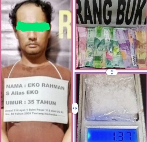 Polsek Bilah Hulu Ringkus Pengedar Sabu Dusun Cinta Makmur