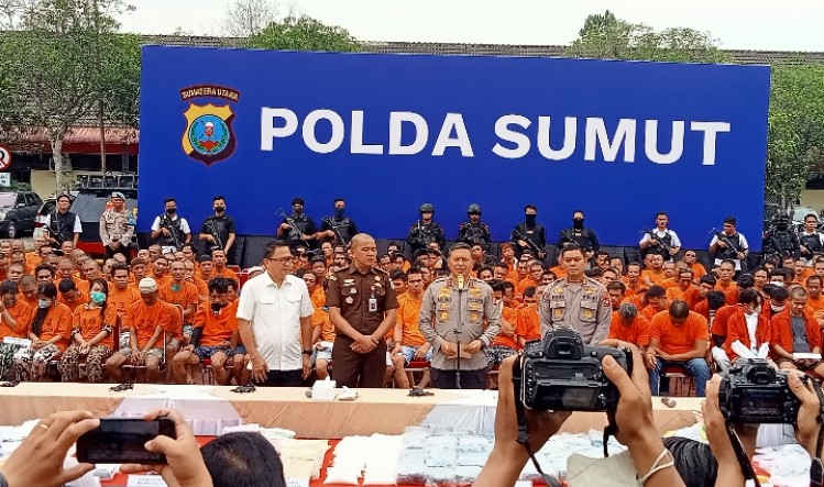  Dalam 2 Bulan, Polda Sumut Tangkap 1.888 Tersangka Narkoba