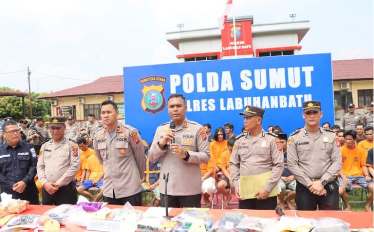  2 Bulan, Polres Labuhanbatu Sikat 92 Pelaku dan Ungkap 82 Perkara Natkotika