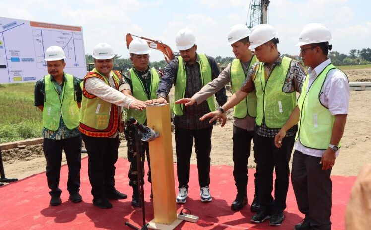 Kapolrestabes Medan Hadiri Ground Breaking Pembangunan Kolam Retensi di Kecamatan Medan Selayang