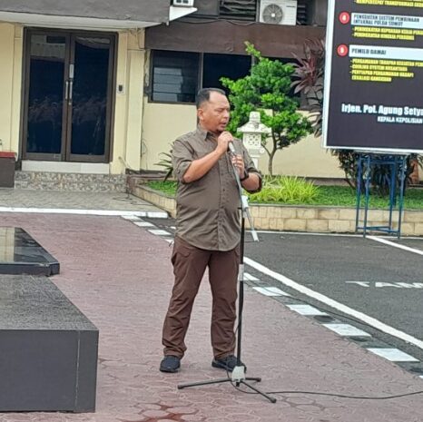  Kasat Narkoba Polrestabes Medan Pimpin Apel Pengamanan Kunker Presiden Jokowi