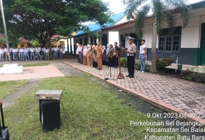 Satlantas Polres Batubara Berikan Penyuluhan Tertib Berlalu Lintas