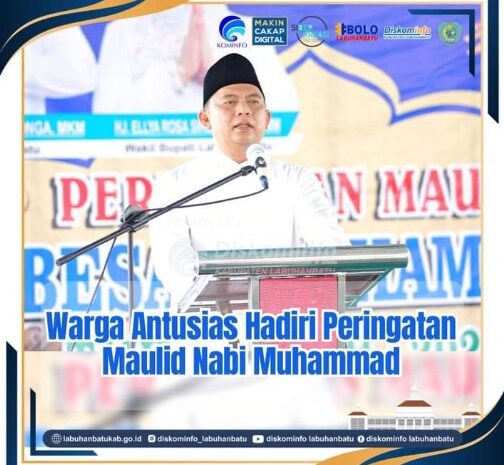 Antusias Masyarakat Labuhanbatu Hadiri Peringatan Maulid Nabi Muhammad SAW 1445 H di Masjid Elpi Al-Azis