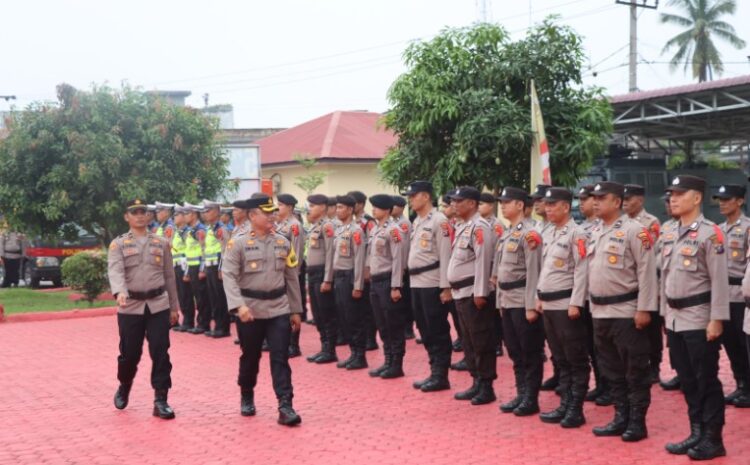 Polres Batubara Gelar Apel Pasukan Ops Mantap Brata Toba 2023 – 2024