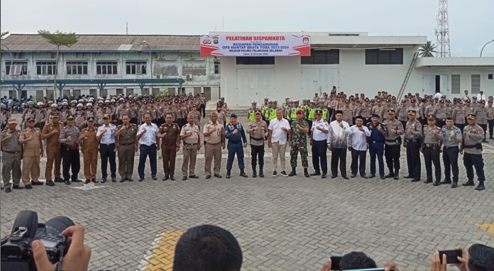  Polres Pelabuhan Belawan Gelar Pelatihan Sispam Kota Ops Mantap Brata Toba 2023-2024