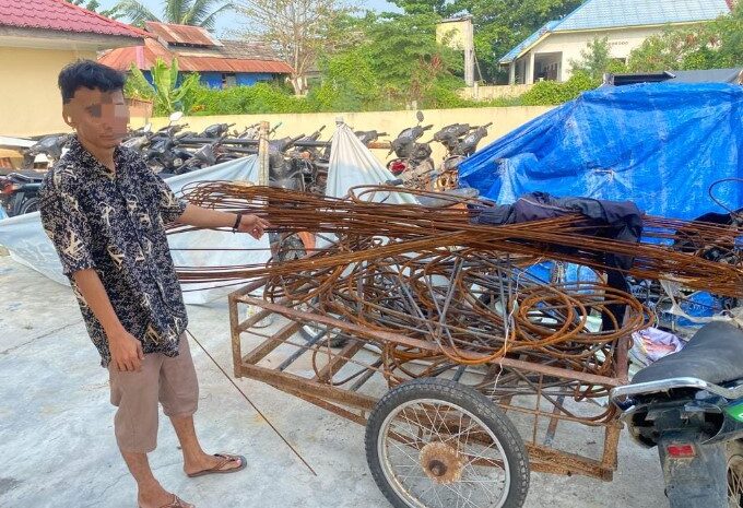 Polsek Labuhan Ruku Ringkus Pencuri Besi Yayasan Asy-Syafi’iyah Modern Terpadu
