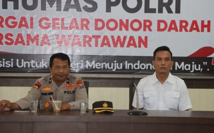  Polres Sergai Gelar Donor Darah Bersama Wartawan