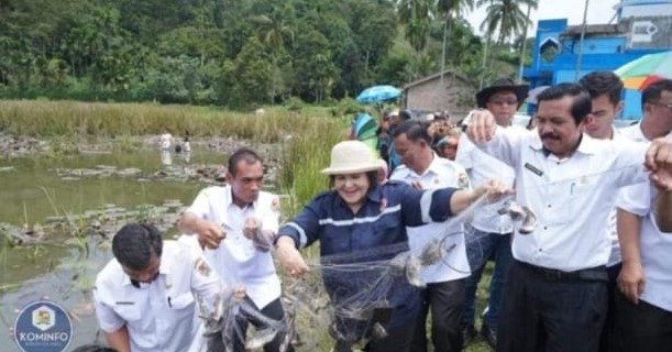  Kearifan Lokal, Mburtas Tambak Panen Ikan Dihadiri Bupati dan DPRD Karo