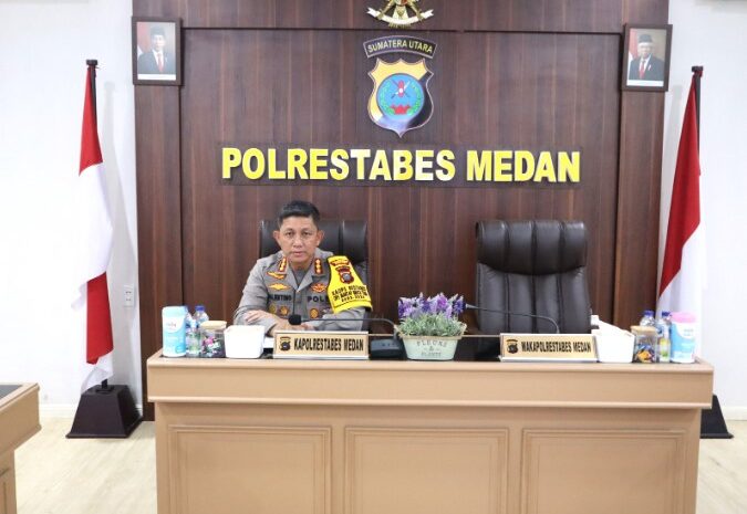  Kapolrestabes Medan Ikuti Zoom Meeting Lat Pra Ops Sikat Toba 2023 Bersama Kapolda Sumut