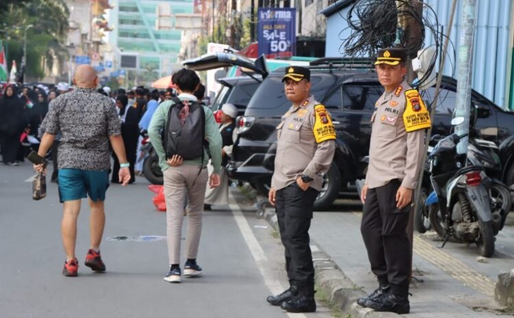  Dikawal Polrestabes Medan, Demo Bela Palestina Berlangsung Aman dan Kondusif