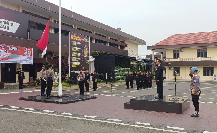 Polrestabes Medan Gelar Upacara Sumpah Pemuda Ke-95 Tahun 2023