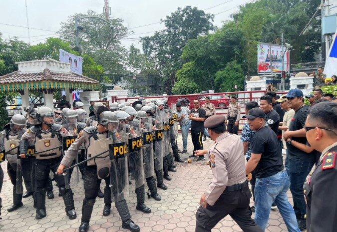 Jelang Pemilu Damai 2024, Polrestabes Medan dan Pemko Medan Latihan Dalmas