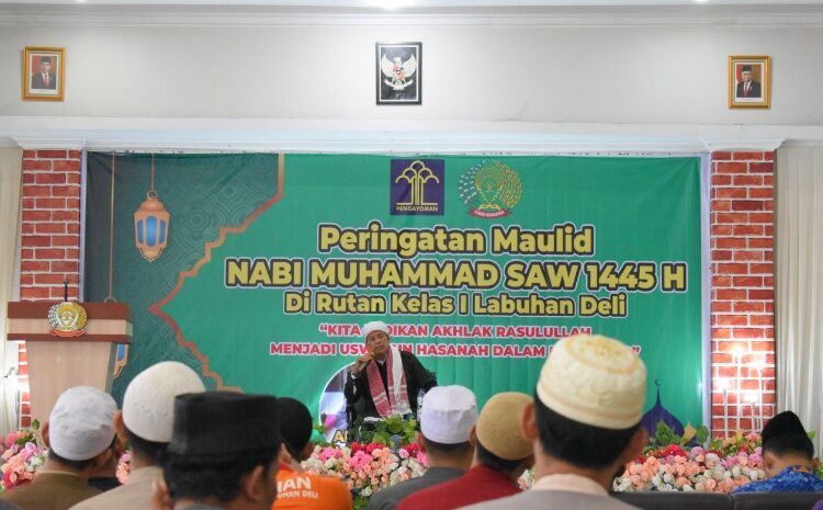  Rutan Labuhan Deli Gelar Peringatan Maulid Nabi Muhammad SAW 1445 H/2023 M