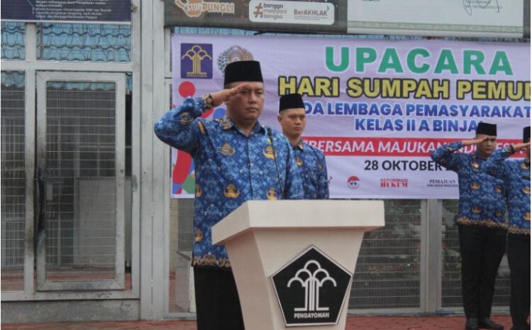  Lapas Binjai Gelar Upacara Bendera Peringati Hari Sumpah Pemuda Ke-95 Tahun