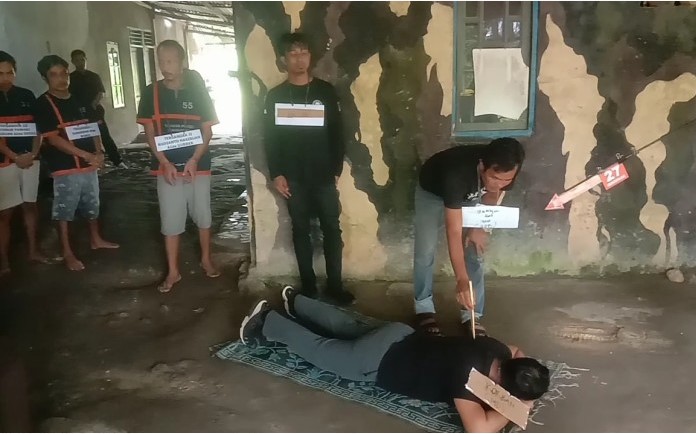 Polres Labuhanbatu Rekonstruksi Pembunuhan di Cafe Marupak