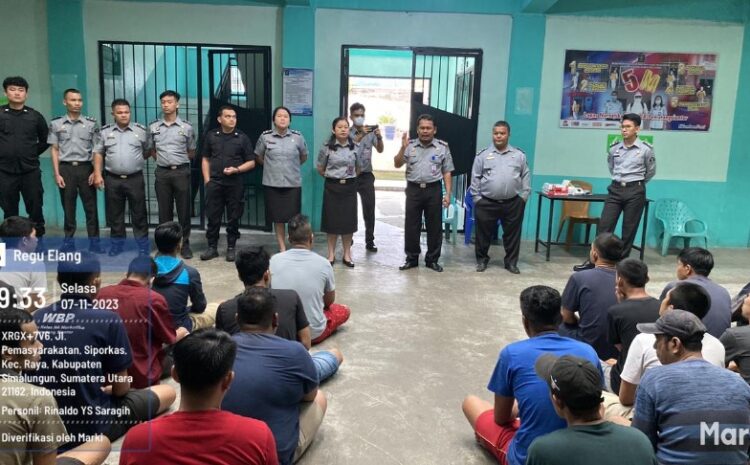 Lapas Narkotika Kelas IIA Pematang Siantar Giat Sapa Sehat dan Berbagi Vitamin Kepada Napi