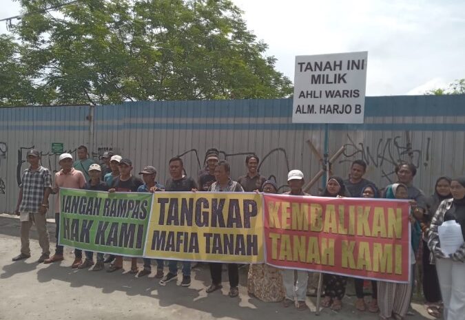 Diduga Diserobot PT NL, Ahli Waris 12 Hektar Tanah di Jalan Gaperta Dirikan Plank Kepemilikian