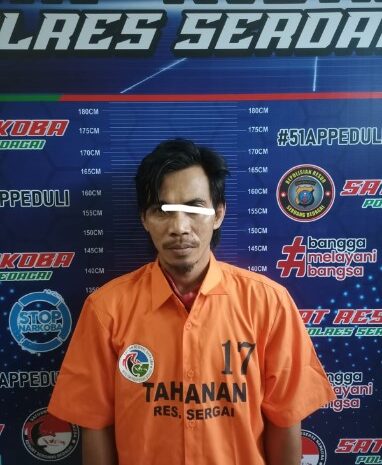  Polres Sergai Tangkap Pengedar Sabu Desa Petuaran Hilir