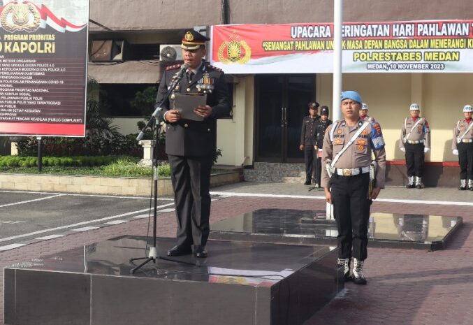  Wakapolrestabes Medan Pimpin Upacara Hari Pahlawan, Ini Pesannya