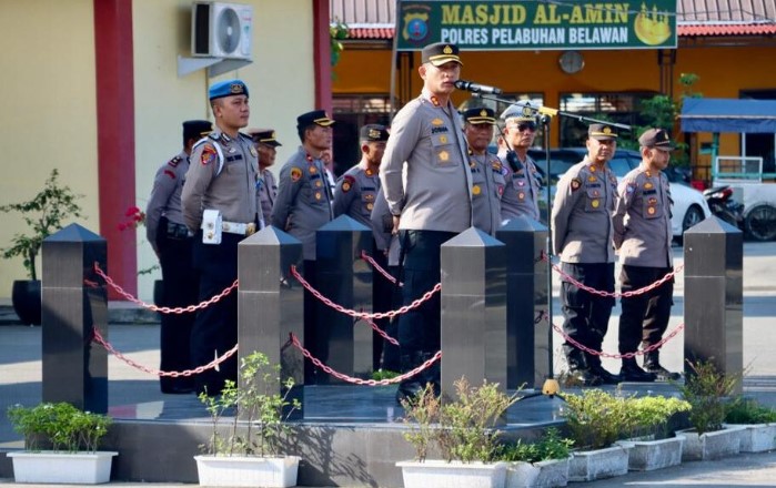 Polres Pelabuhan Belawan Sambut Siswa Latihan Kerja SPN Hinai Polda Sumut