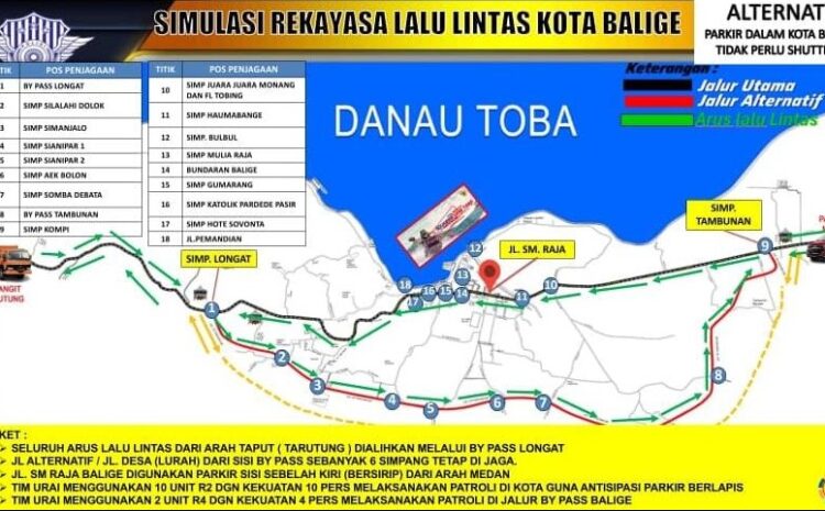 Ini Simulasi Rekayasa Arus Lalin Event Aquabike Jetski Danau Toba Selama 5 Hari